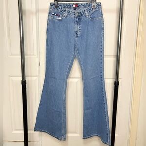 Vintage Y2k Tommy Hilfiger High Rise Flare Jeans Size 9